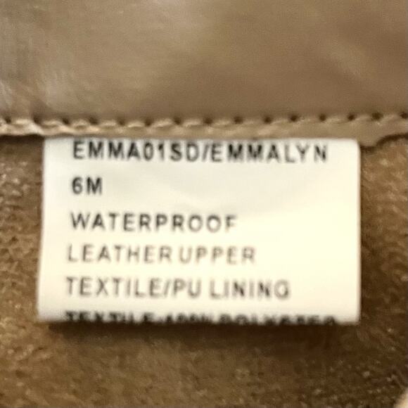 Blondo Emmalyn Waterproof 6M Brown Tan Leather Zip Ankle Boots Booties - Picture 11 of 13